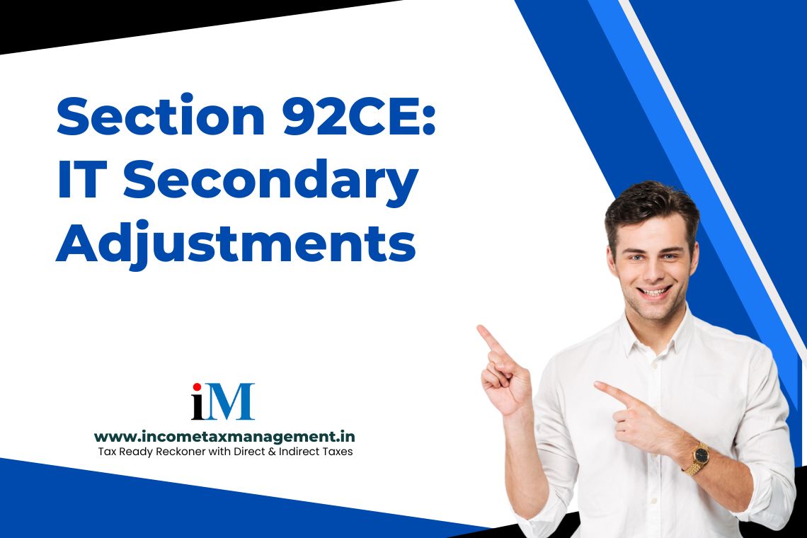 Section 92CE- IT Secondary Adjustments