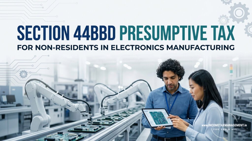 Section 44BBD Presumptive Tax for Non-Residents in Electronics Manufacturing
