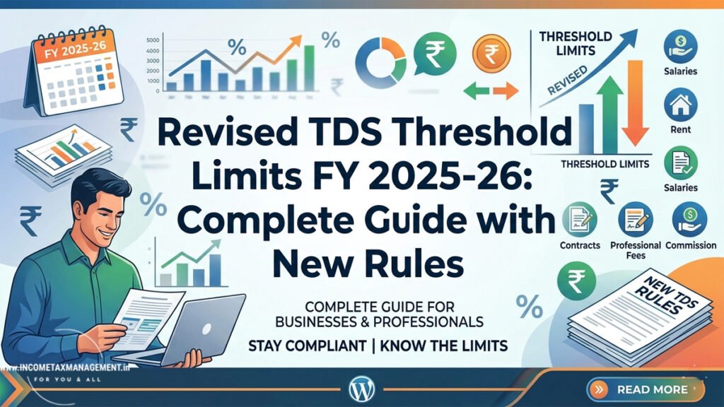 Revised TDS Threshold Limits FY 2025-26- Complete Guide with New Rules
