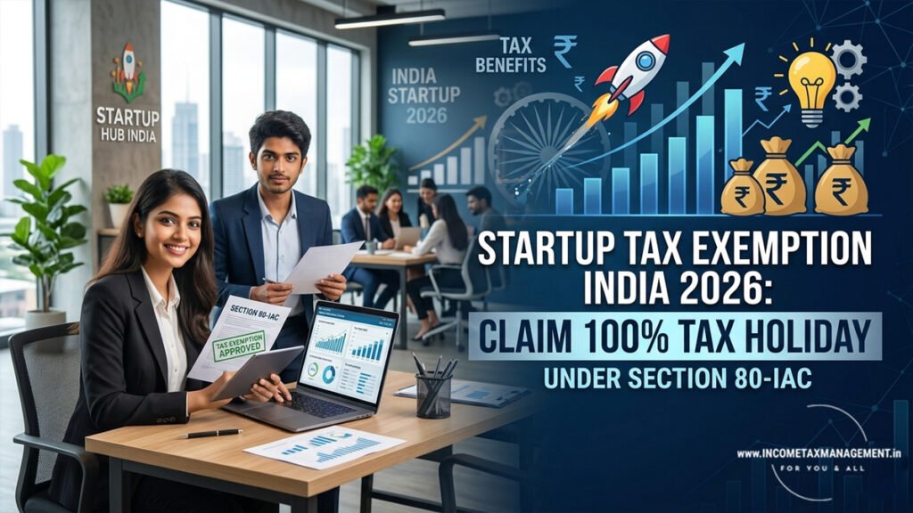 Startup Tax Exemption India 2026- Claim 100 percent Tax Holiday Under Section 80-IAC